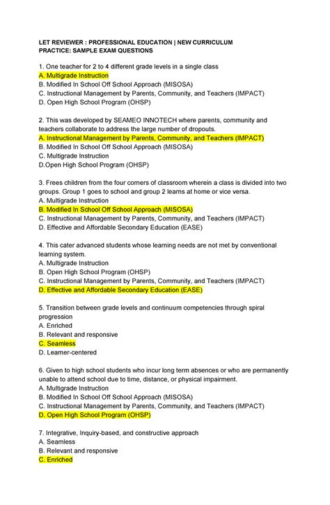 the teacher performance results provide continual|LET Reviewer: Professional Education 150 Questions with .